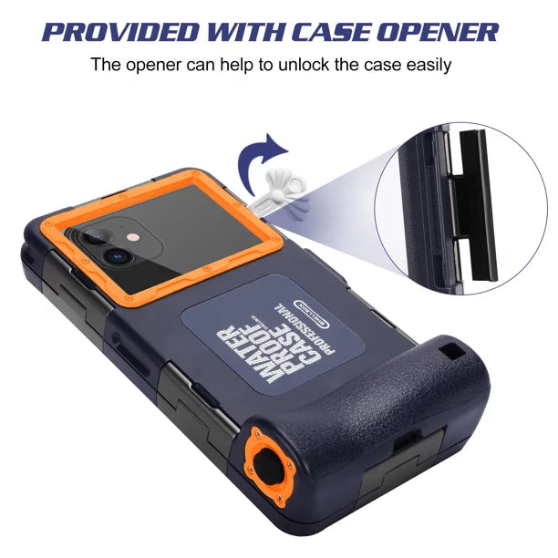 UrbanX Professional [15m/50ft] Swimming Diving Surfing Snorkeling Photo Video Fluid Protective Case Liquid Housing for ZTE Axon 11 SE 5G And all Phones Up to 6.9 Inch LCD with Lanyard