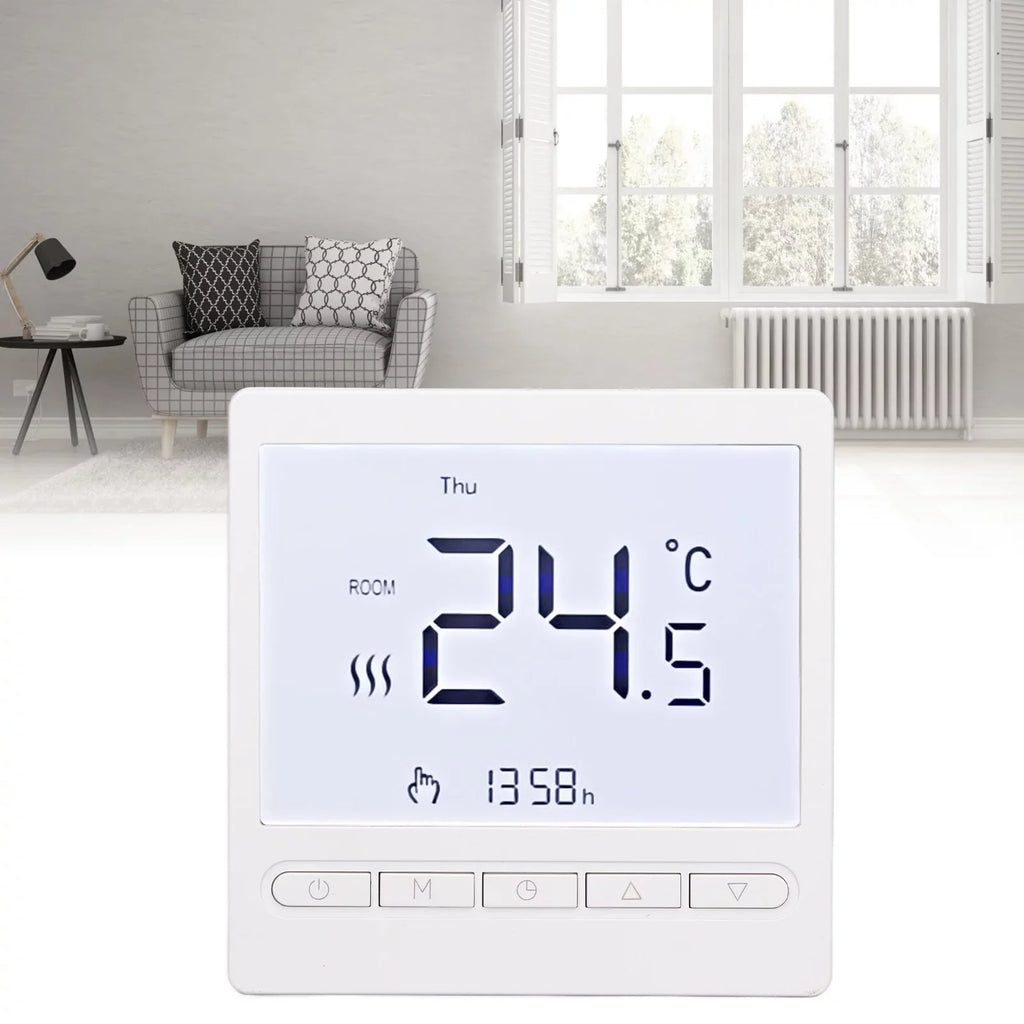 Qulable Household Smart Thermostat Processor Heating Thermostat for Fluid Electric Heating Wall Mounted Stove 220V