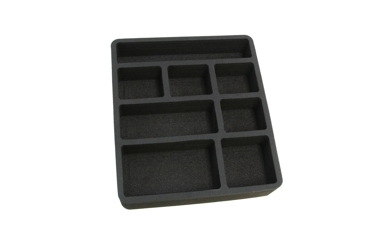 Polar Whale 4 Piece Desk Drawer Organizers Tray Non-Slip Liquid Insert for Office Home Shop Garage 12 X 10.5 X 2 Inches Black 8 Compartments Extra Deep Set of 4