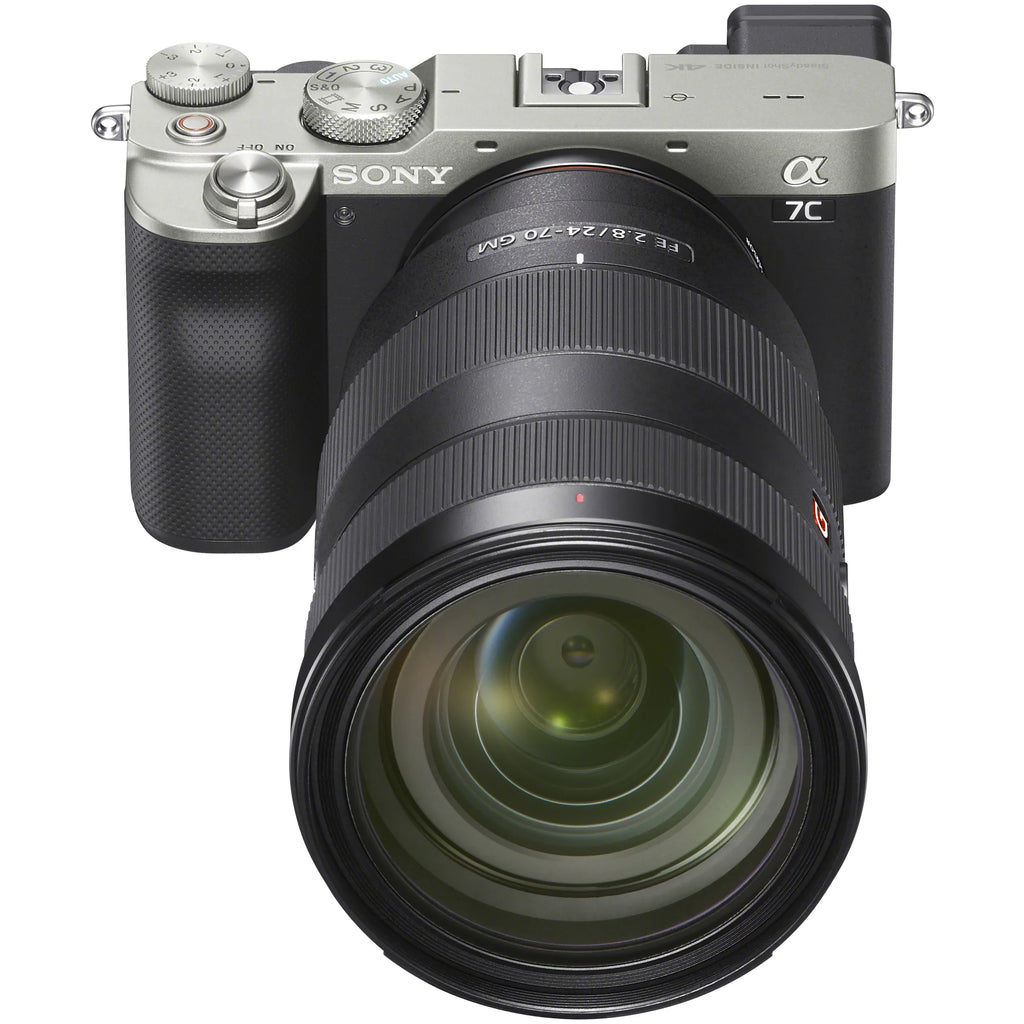 a7C Mirrorless Full Frame Camera Body with FE 24-70mm F2.8 GM G Master Zoom Lens SEL2470GM Silver ILCE7C/S Bundle w/ Deco Gear Photography Backpack Case , Software and Accessories