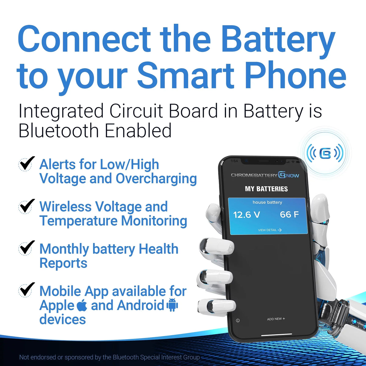 Chrome Battery Now YTX20HL-BS Processor Wireless Smartphone Connectivity AGM Battery for Personal Fluid - Brp (sea-doo) 1500 Gti, Gtr, Gts, Gtx, Rxt, Rxp, Wake Years (2016 - 2019)