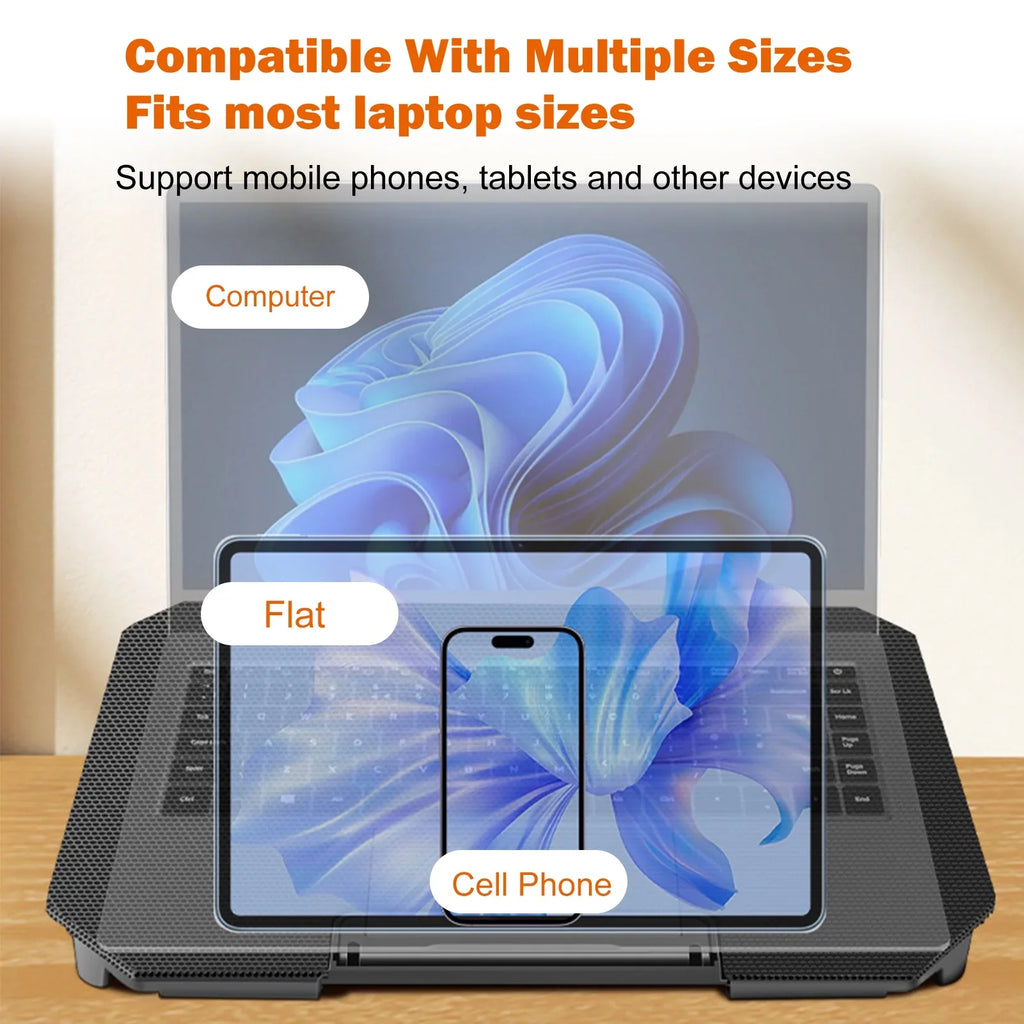 Htovila Notebook Cooling Fan, 10-15.6 Inch with Adjustable Fan Strength and 2 USB Ports