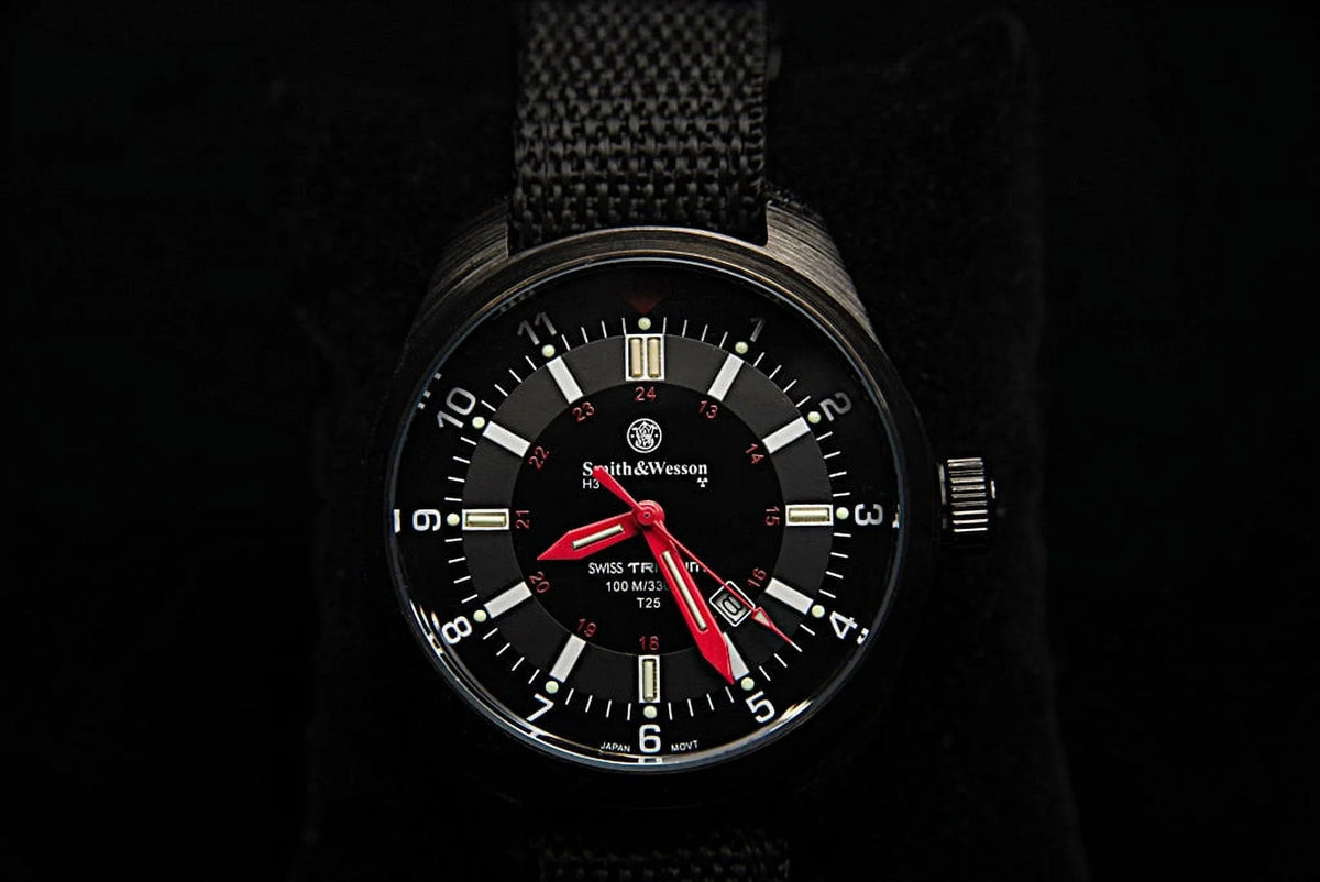 S&W Military Tritium Watch with 3 Interchange Straps