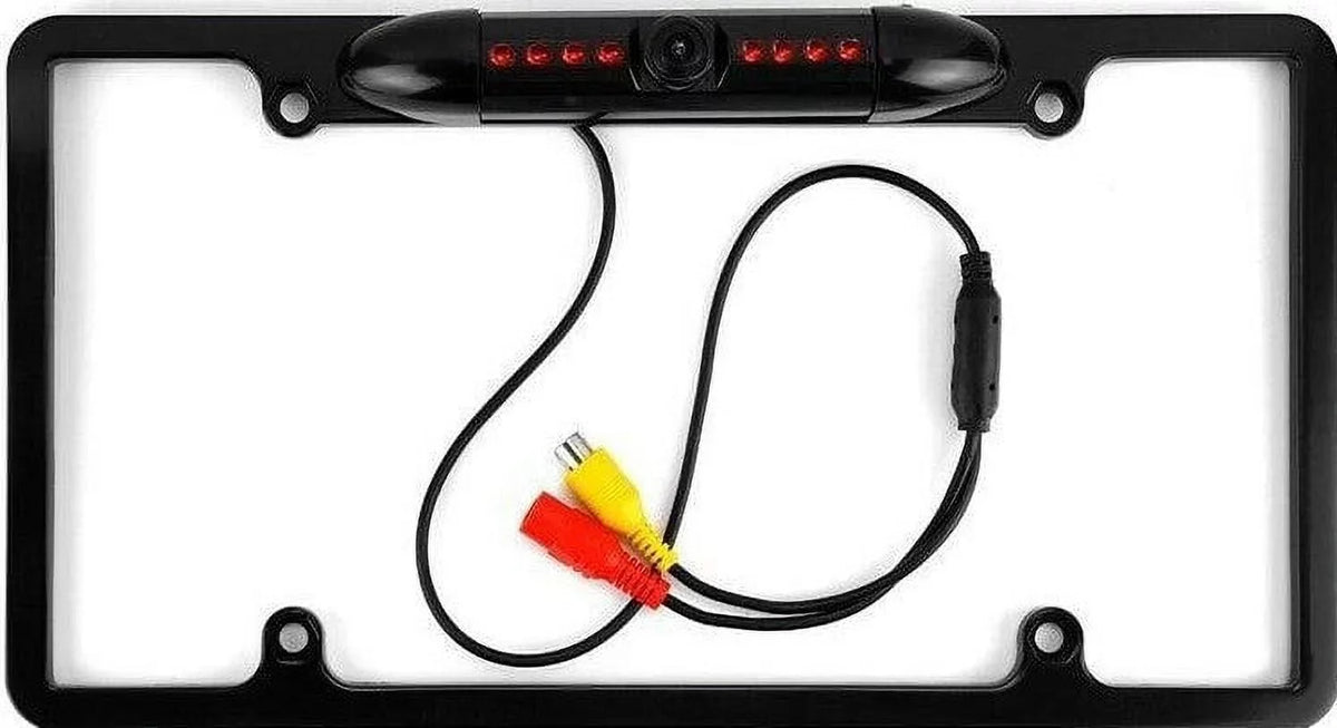 Backup Camera Rearview License Plate Liquid for Kenwood DDX-512 DDX512 Black