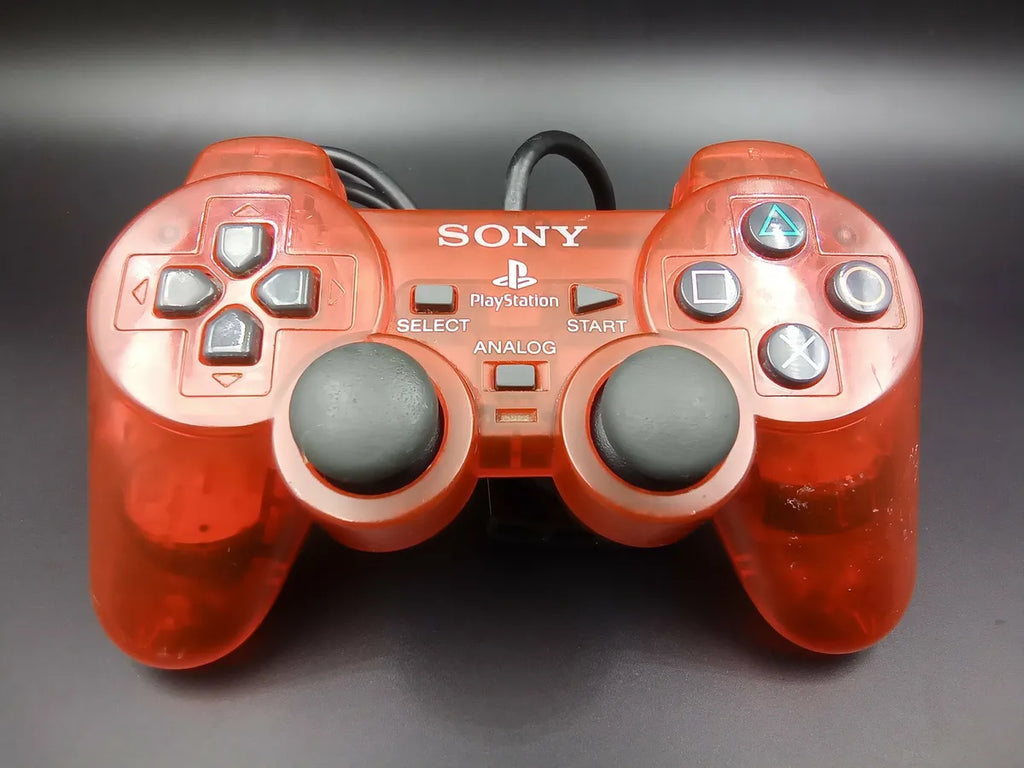 PlayStation 2 Controller Clear Red OEM Refurbished