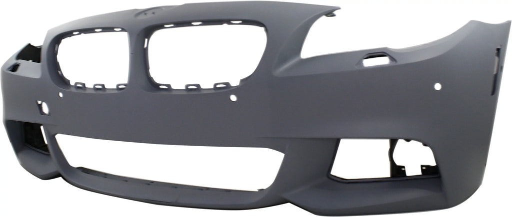 Front BUMPER COVER Compatible For BMW 5-Series 2011-2013 Primed with M Pkg with PDC Sensor Holes with Side View Camera Sedan