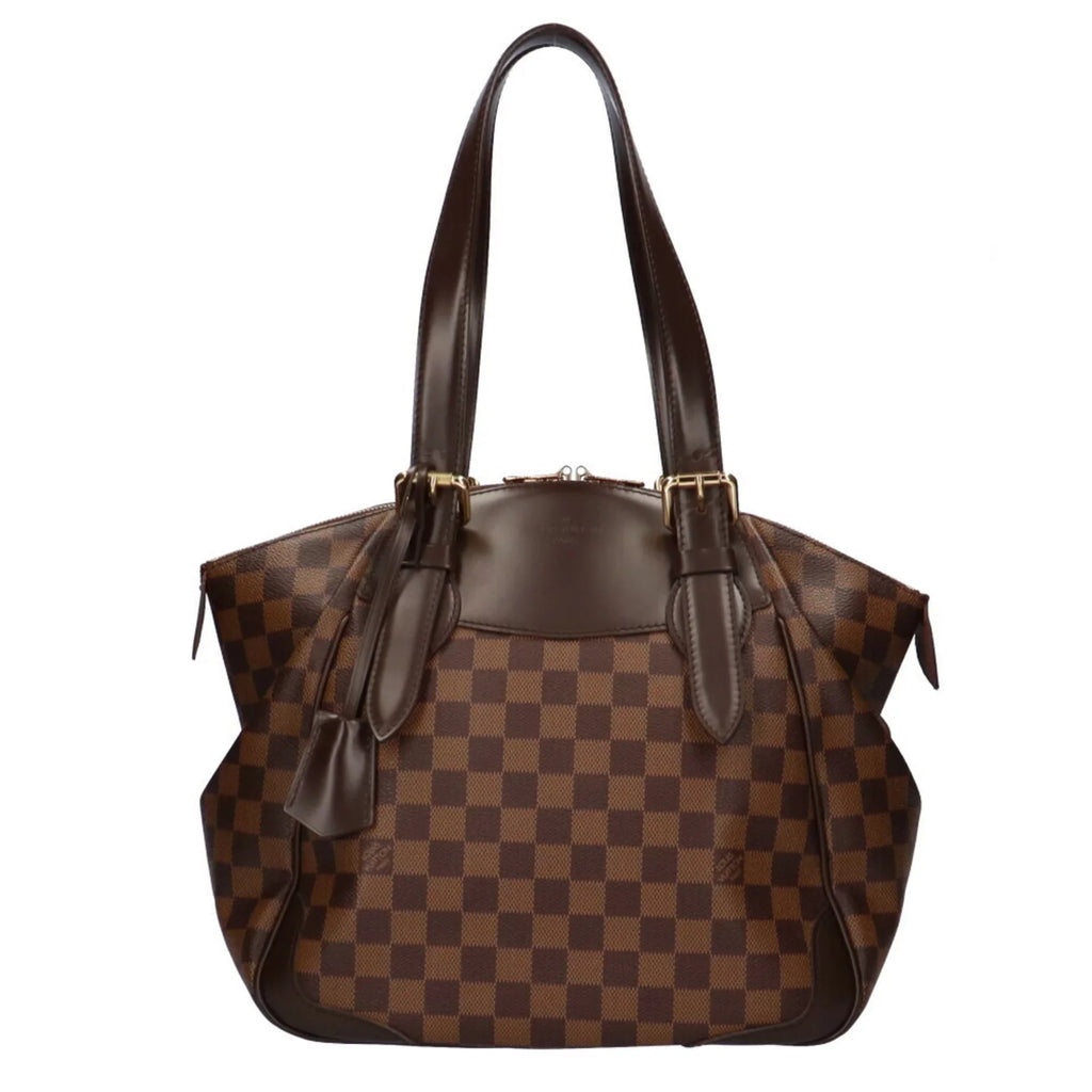 Authenticated Refurbished Louis Vuitton LOUIS VUITTON Verona MM Damier Shoulder Bag Canvas Brown Women's