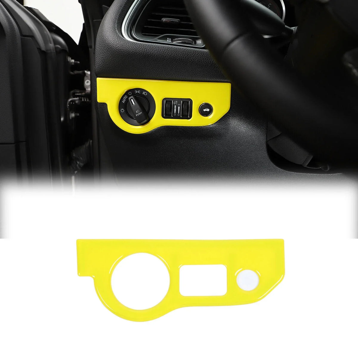 Teledu 17x Yellow Set Center Console Dash Panel Cover Trim Kit