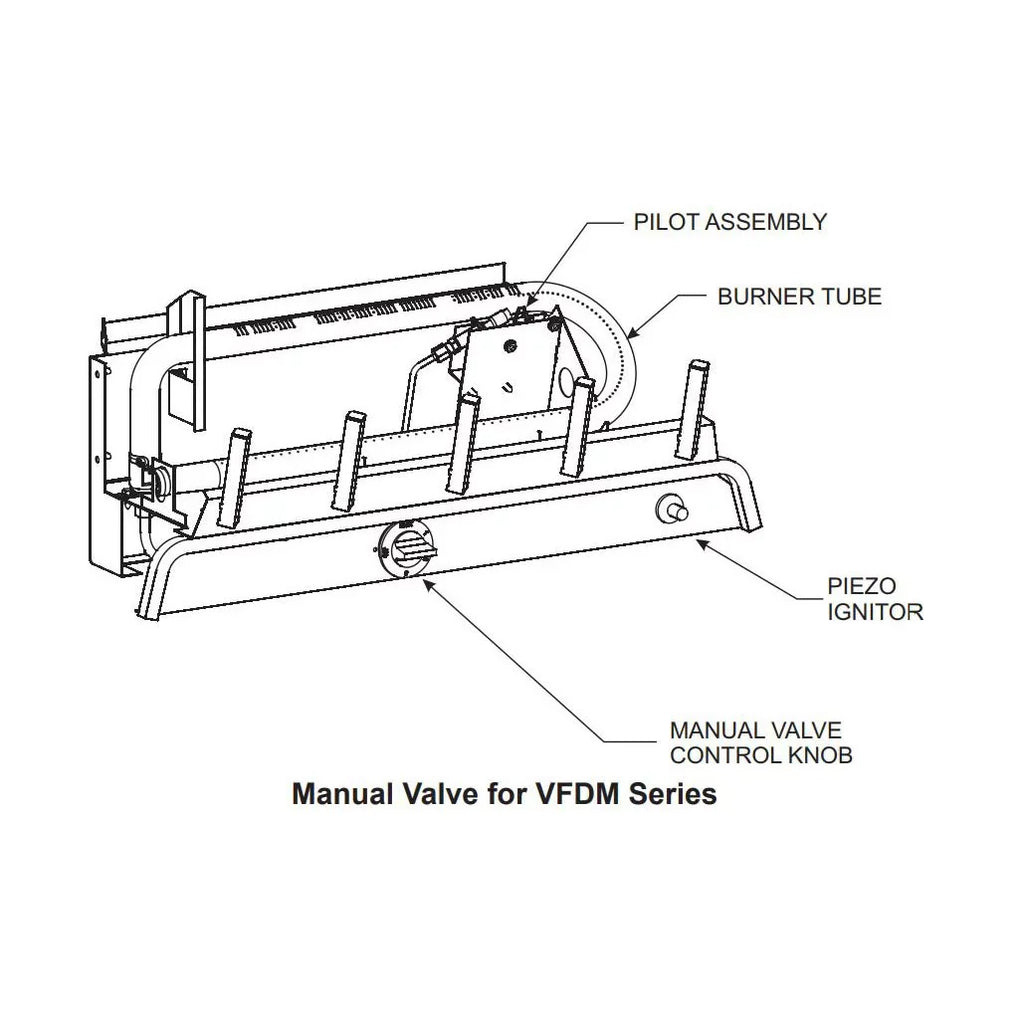 Empire 24 in. Manual Refractory Log Set with Vented & Vent-Free Burner, Natural Gas - 7 Piece