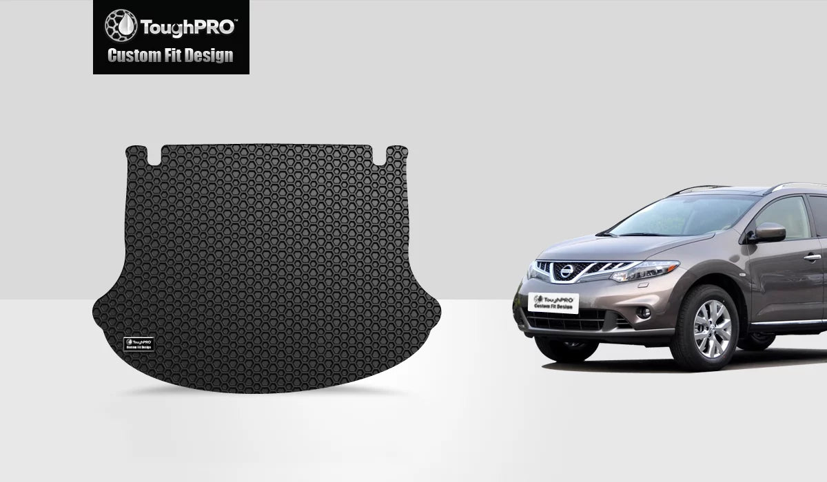 ToughPRO - Cargo Mat Compatible with NISSAN Murano - All Weather Heavy Duty (Made in USA) - Black Rubber - 2003
