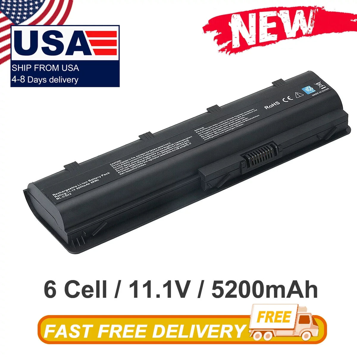 MU06 593553-001 Notebook Battery For Compaq Presario CQ72 CQ62 CQ57 CQ56 CQ42