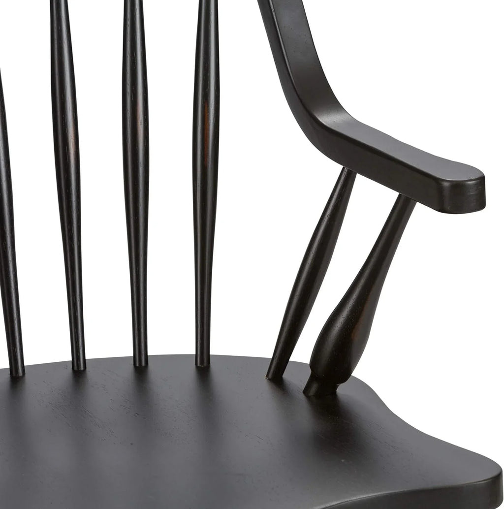 Windsor Back Arm Chair; W25 X D25 X H41; Black