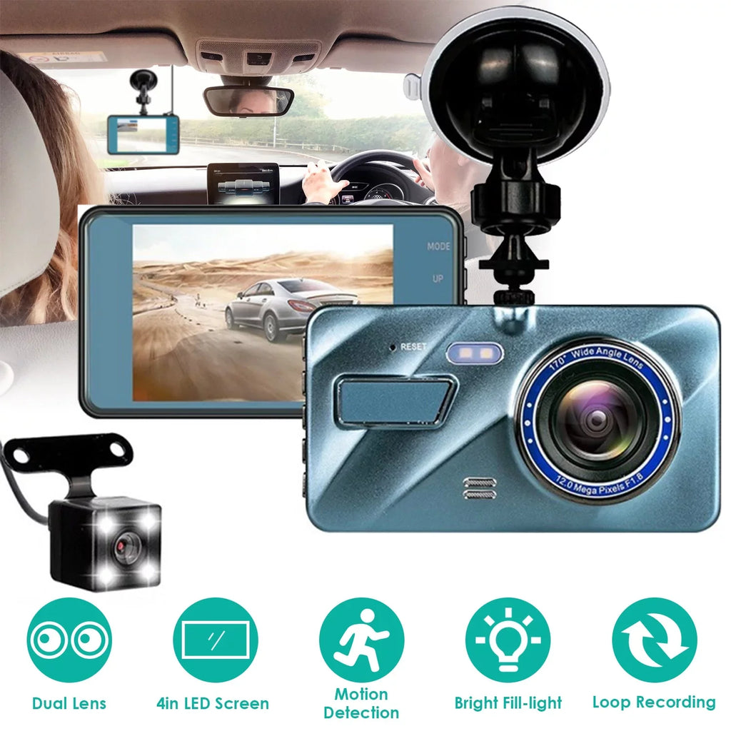 Car Dash Camera, iMounTEK Front and Rear Dual Dash Cam, 170° Super Wide Angle, 4.5inch Display G-Sensor, Parking Monitor, Motion Detection