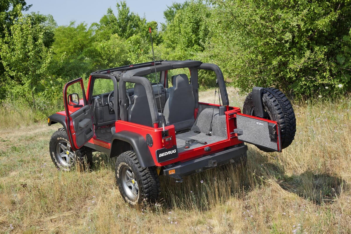 BedRug by RealTruck Front 3Pc Floorr Kit (w/o Center Console)-Heat Shields Compatible with select: 1997-2005 Jeep Wrangler / TJ, 2006 Jeep Wrangler / TJ X