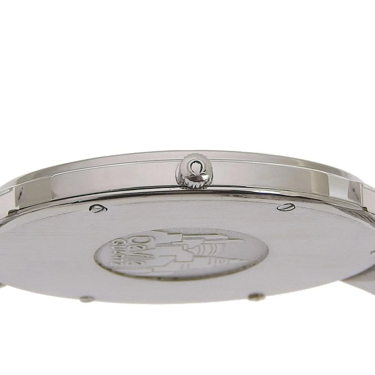 Pre-Owned Omega OMEGA De Ville Watch Stainless Steel Swiss Made Silver/Gold Quartz Silver Dial Boys (Fair)