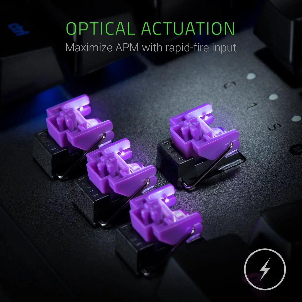 Razer Huntsman Opto-Mechanical Switch - Hybrid On-Board Memory & Cloud Storage - Durability of up to 100 Million Keystrokes - Light and Clicky Gaming Keyboard