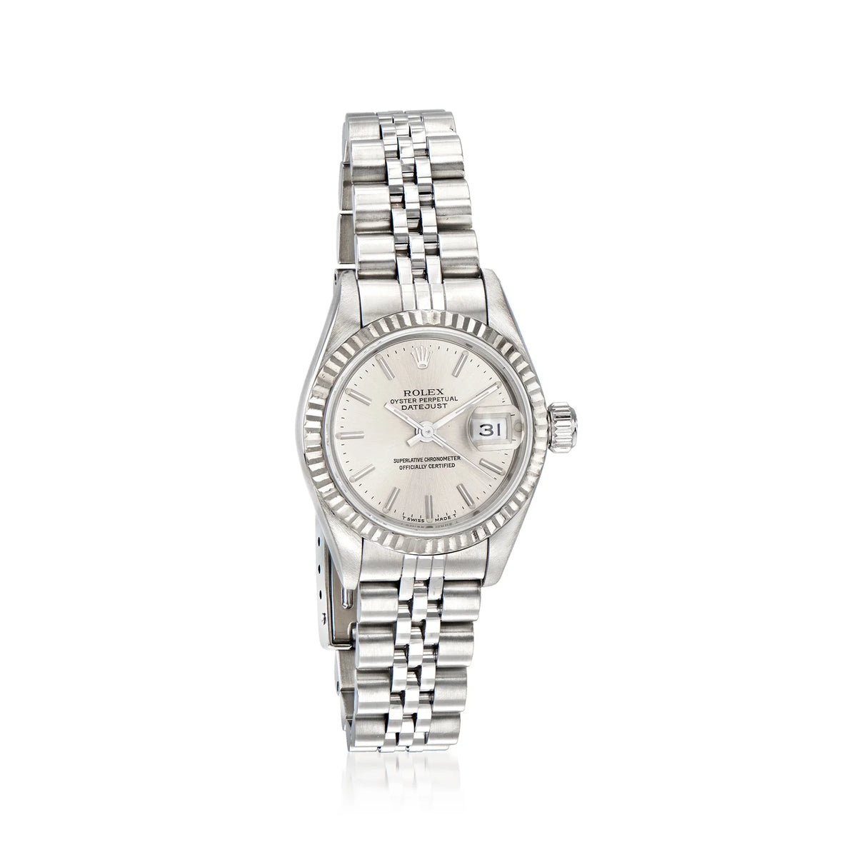 Ross-Simons Pre-Owned Rolex Datejust Women's 26mm Automatic Stainless Steel and 18kt White Gold Watch; Women's; Adult
