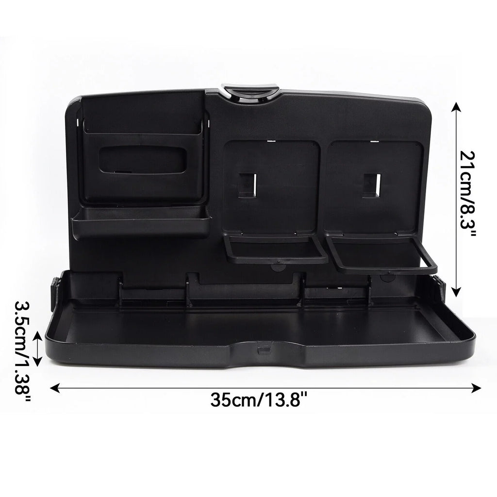 Yiyasu 2x Folding Car Seat Rear Back Dining Table Travel Food Drink Holder Tray Seat Desk