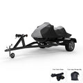 Weatherproof Jet Ski Cover For SEA DOO GTi 1997-2000 - GRAY / Black Color - All Weather - Trailerable - Protects from Rain, Sun, UV Rays, And More! Includes Trailer Straps And Storage Bag