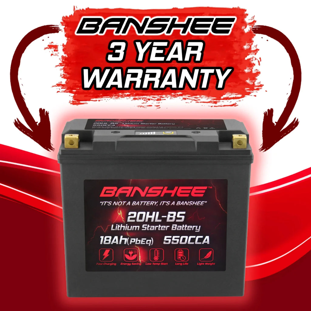 Banshee YTX20L-BS LiFePO4 Motorsports Battery Compatible with Yamaha EX1050 EXR 2019 to 2019