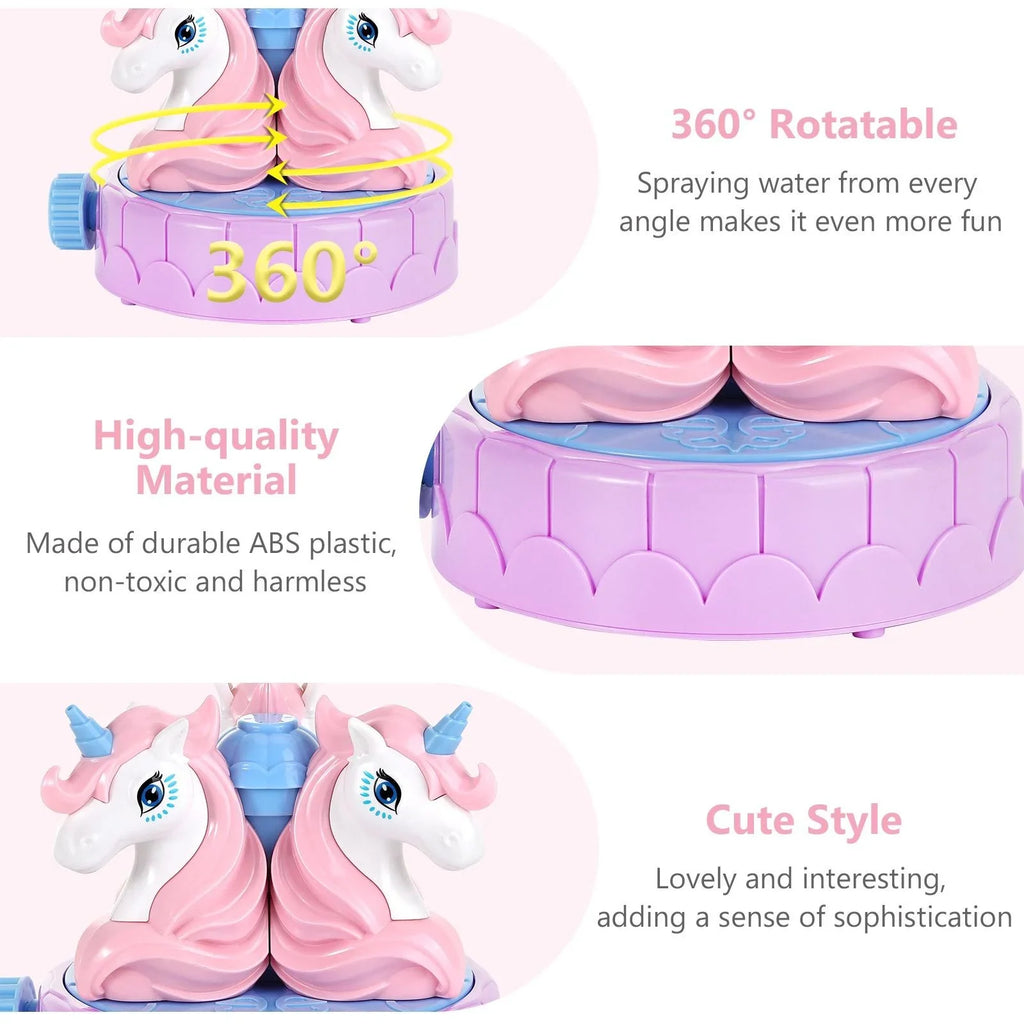 MoKo Unicorn Sprinkler for Kids Outdoor Play, Spray Fluid Toys for Summer Lawn Garden Activities