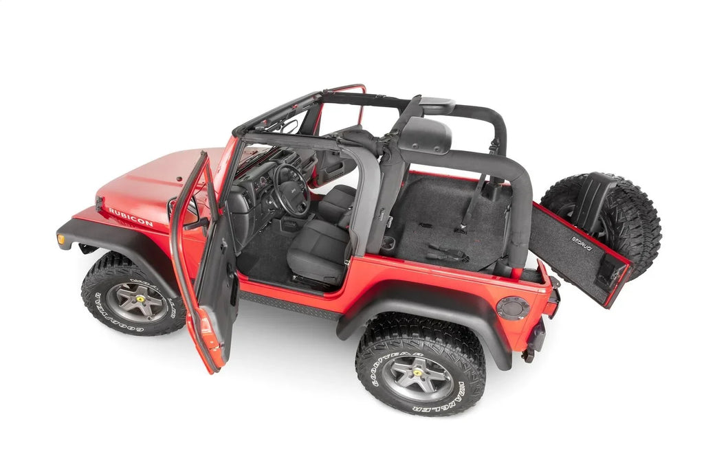 BedRug by RealTruck Front 3Pc Floorr Kit (w/o Center Console)-Heat Shields Compatible with select: 1997-2005 Jeep Wrangler / TJ, 2006 Jeep Wrangler / TJ X