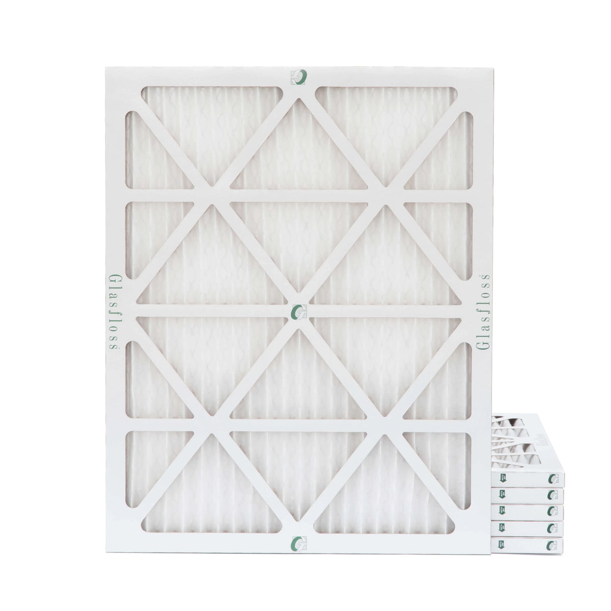 6 Pack of 15x20x1 MERV 13 Pleated Air Filters by Glasfloss. Actual Size: 14-1/2 x 19-1/2 x 7/8