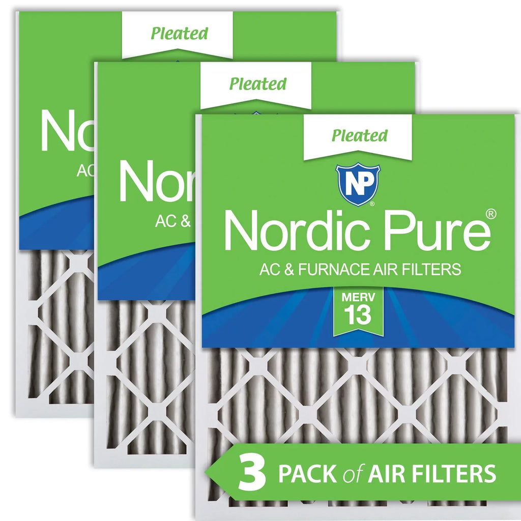 Nordic Pure 16x30x2 Pleated MERV 13 Air Filters 3 Pack