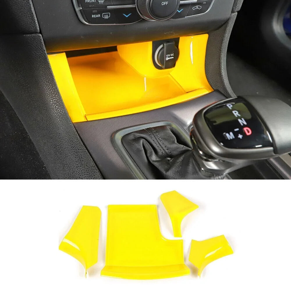 Teledu 17x Yellow Set Center Console Dash Panel Cover Trim Kit