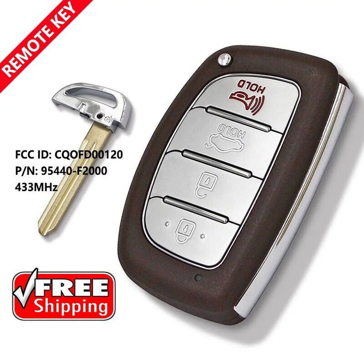 for Hyundai Elantra 2015 2016 2017 2018 Smart Key Keyless Remote Fob 95440-F2000