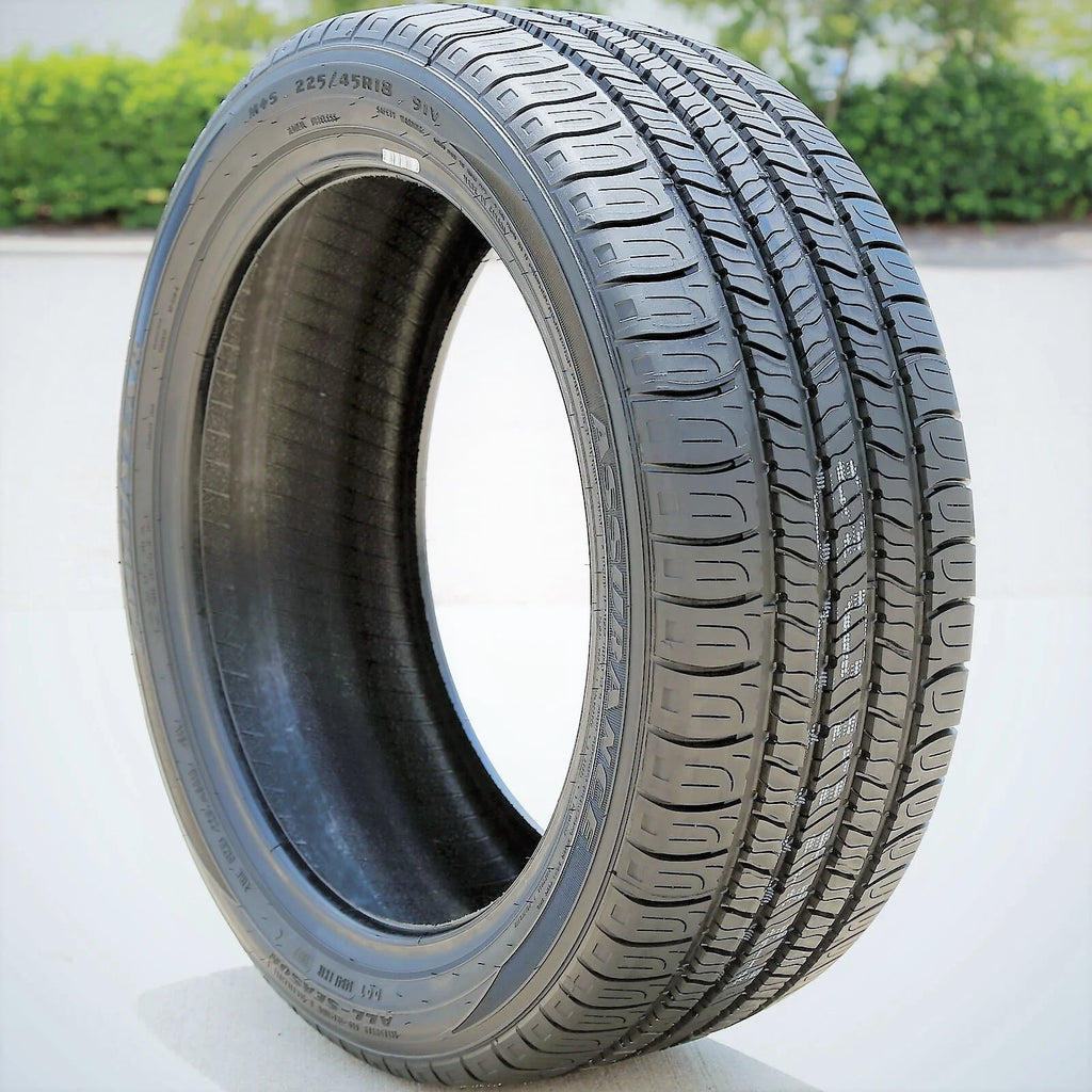Set of 4 (FOUR) Goodyear Assurance All-Season 225/45R18 91V A/S All Season Tires Fits: 2012 Toyota Camry XLE, 2008-12 Ford Fusion SEL