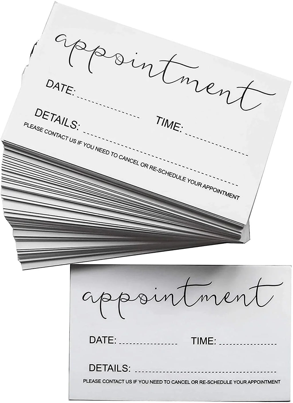 RXBC2011 Appointment Reminder Cards (Pack of 100) for Beauty Makeup Hair Nail Salon Barber Shop Restaurants Therapist Pack of 100