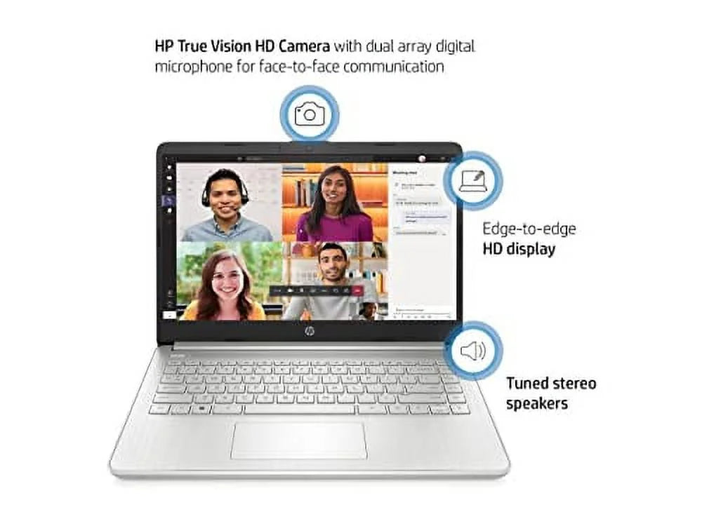 2023 Newest 14 Notebook 14" Display, Core i5 1135G7 Processor, 32GB RAM, 1TB SSD, Iris Xe Graphics, Bluetooth, Webcam, HDMI, Windows 11 Home, Natural Silver