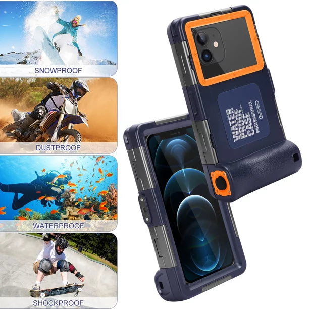 UrbanX Professional [15m/50ft] Swimming Diving Surfing Snorkeling Photo Video Liquid Protective Case Liquid Housing for Realme Narzo 50 And all Phones Up to 6.9 Inch LCD with Lanyard