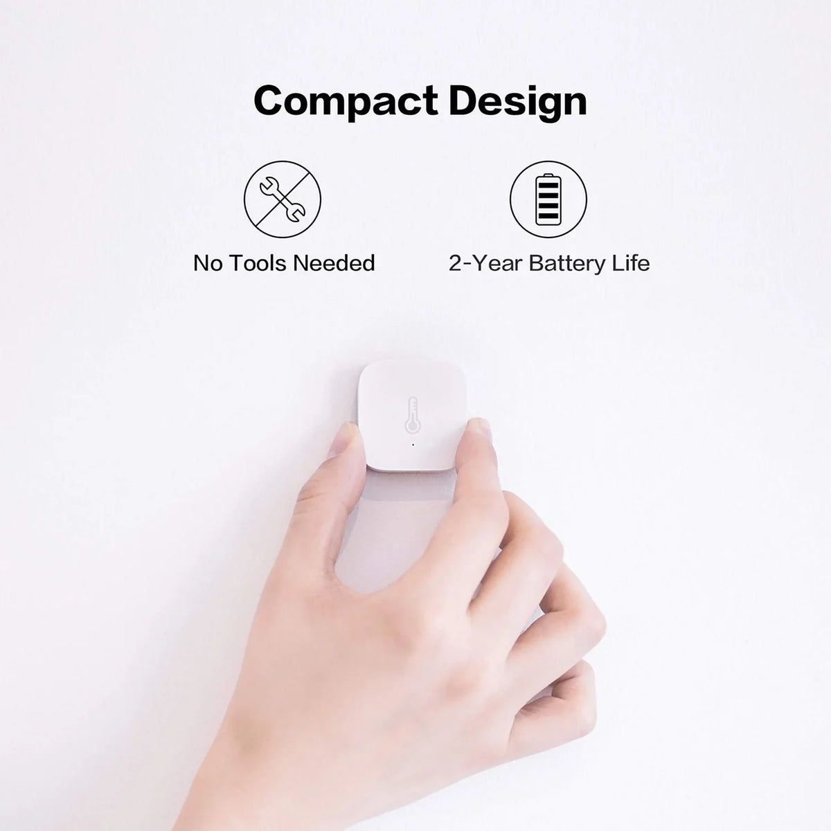 Temperature Sensor Smart Aqara Humidity Sensor for Remote Monitoring and Home Automation REQUIRES AQARA HUB Compatible with HomeKit