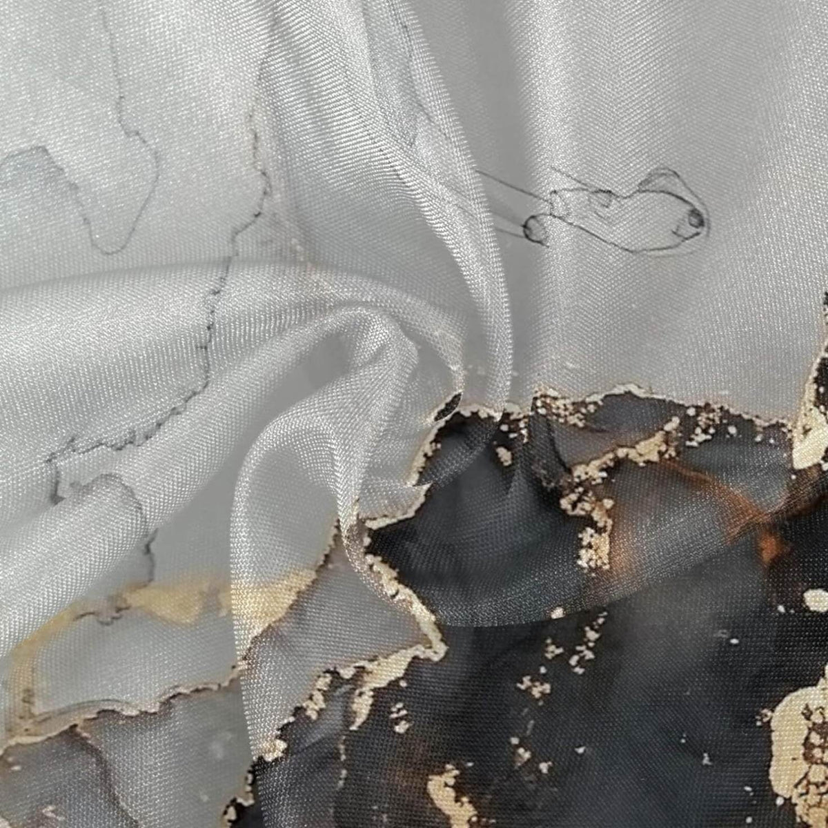 Dreamtimes 60" Natural Luxury Abstract Fluid Art Painting Round Tablecloth Liquid Round Table Cloths with Umbrella Hole and Zipper,Party Patio Table Covers for Outdoor Backyard /BBQ/Picnic