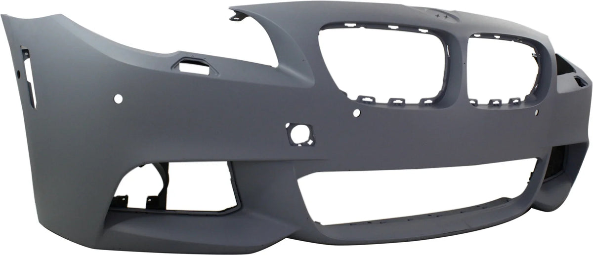 Front BUMPER COVER Compatible For BMW 5-Series 2011-2013 Primed with M Pkg with PDC Sensor Holes with Side View Camera Sedan
