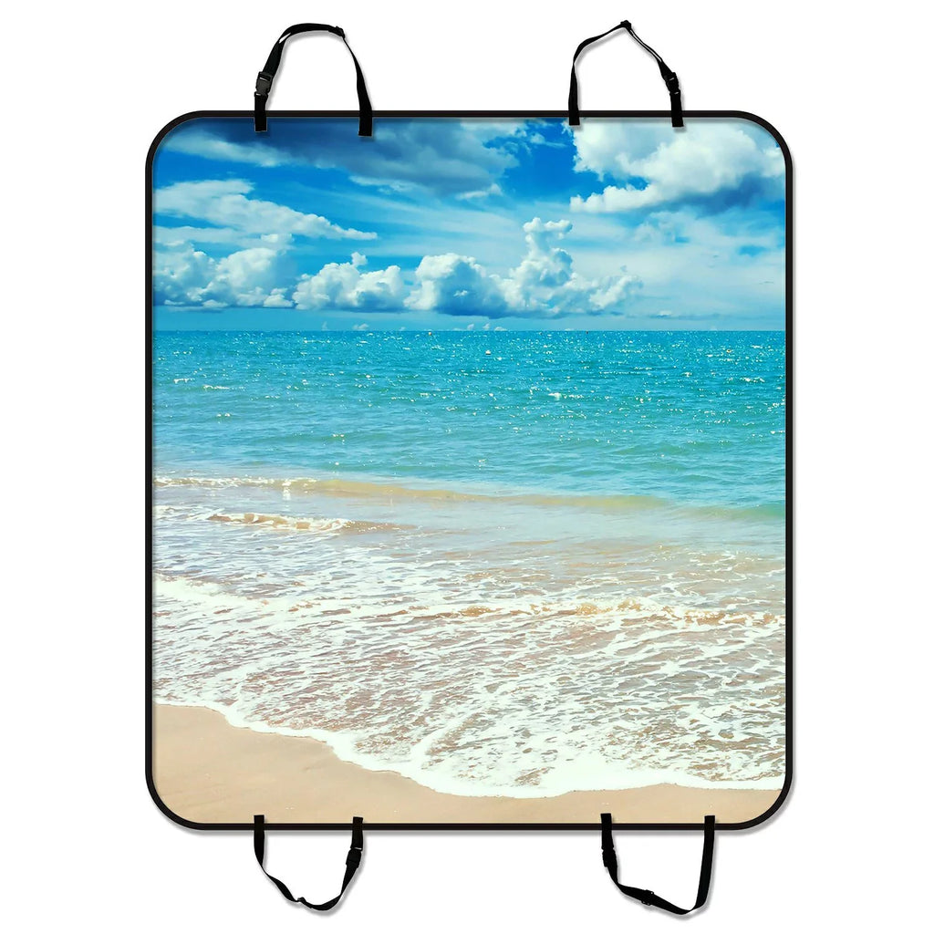 GCKG Ocean Waves California Paradise Pet Car Seat Cover Dog Car Seat Mat Hammock Cargo Mat Trunk Mat For Cars Trucks and SUV 54x60 inches