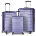 3-Piece Luggage Sets,Luggage Expandable Suitcase,Lightweight Suitcase with TSA Lock Spinner,Luggage Set Sturdy Luggage Set with 4-Wheel Spinner and Hooks, (20", 24", 28"),Purple