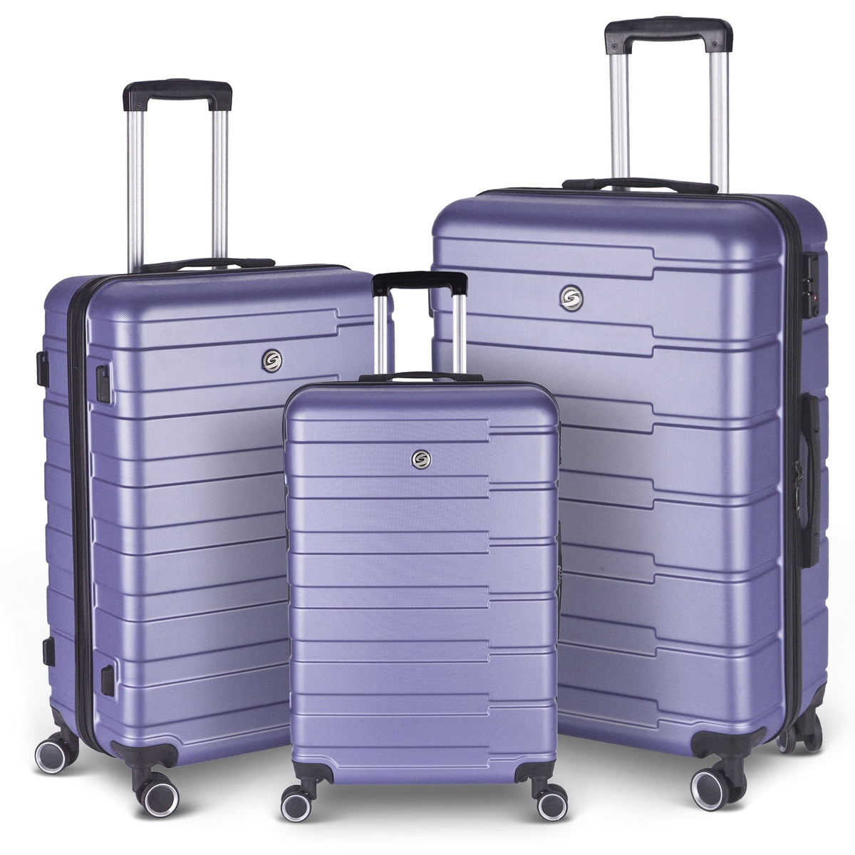 3-Piece Luggage Sets,Luggage Expandable Suitcase,Lightweight Suitcase with TSA Lock Spinner,Luggage Set Sturdy Luggage Set with 4-Wheel Spinner and Hooks, (20", 24", 28"),Purple