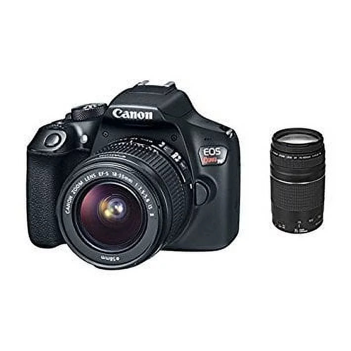 EOS Rebel T6 Digital SLR Camera 18-55mm and 75-300mm Zoom Lenses (International Model) No Warranty