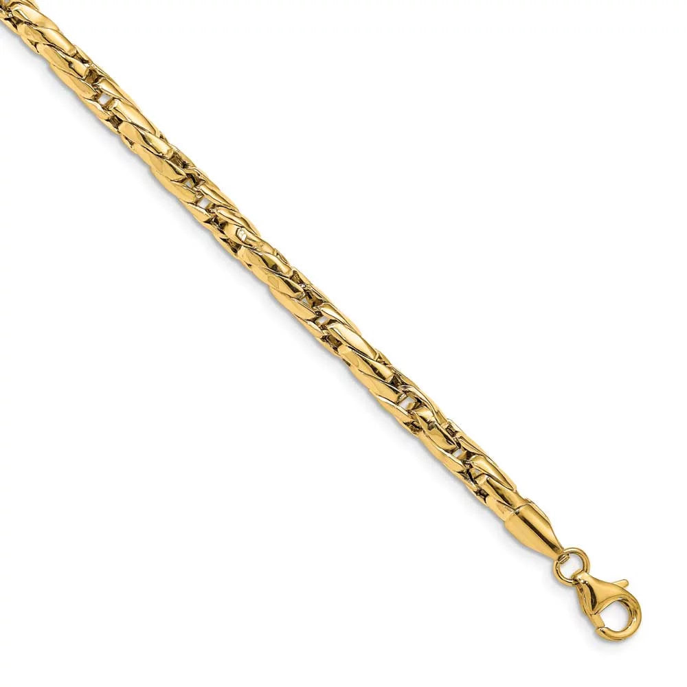 14k Gold Polished Men's Exhaustcy Link Bracelet