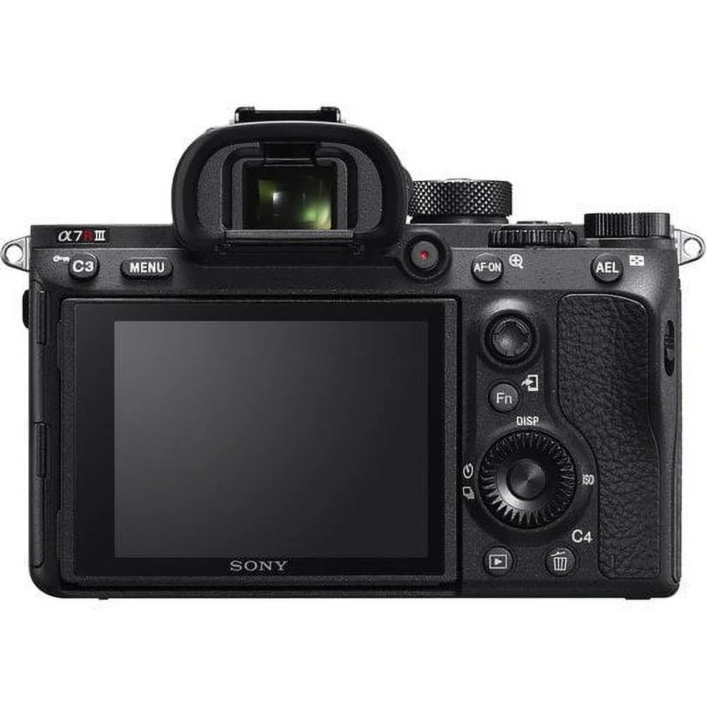 Alpha a7R III Mirrorless Camera ILCE7RM3/B With FE 24-70mm Lens, Soft Bag, Additional Battery, 64GB Memory Card, Card Reader , Plus Essential Accessories