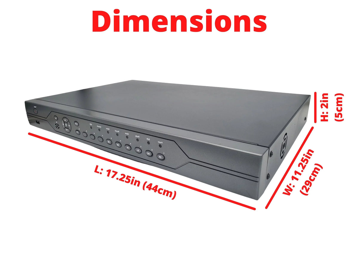 Evertech 32 Channel DVR with 4TB H.265 Digital Video Recorder for CCTV Security Surveillance Camera System