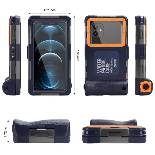 UrbanX Professional [15m/50ft] Swimming Diving Surfing Snorkeling Photo Video Fluid Protective Case Liquid Housing for ZTE Axon 11 SE 5G And all Phones Up to 6.9 Inch LCD with Lanyard