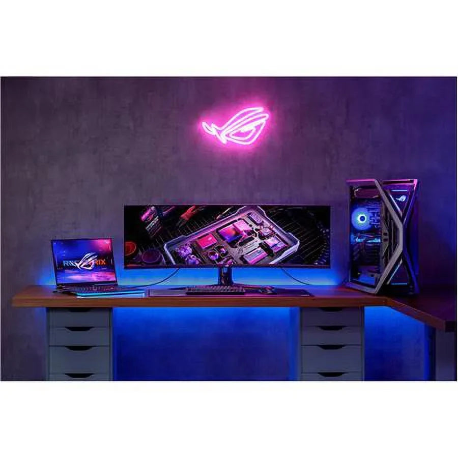 ROG Strix 49" Ultra-wide Curved HDR Gaming Monitor (XG49WCR) - Dual QHD 32:9 (5120 x 1440), 165Hz, Extreme Low Motion Blur Sync, USB-C, RJ45, DisplayHDR400, 90% DCI-P3, Dual Input KVM Switch