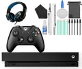 Microsoft Xbox One X 1TB Gaming Console Black with Headset Cleaning Kit