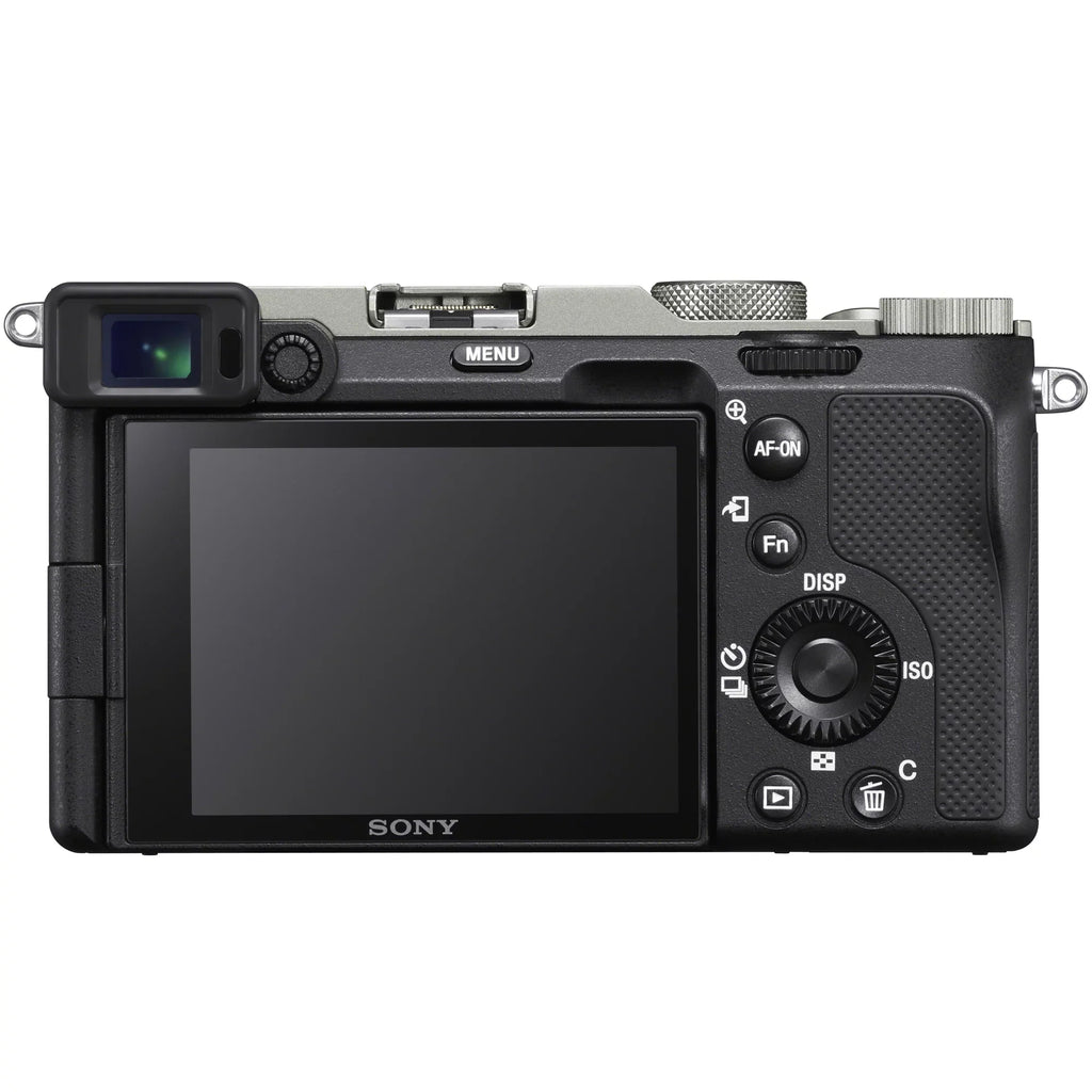 a7C Mirrorless Full Frame Camera Body + FE 35mm F1.4 GM G Master Lens SEL35F14GM Silver ILCE7C/S Bundle with Deco Gear Photography Backpack Case + Microphone + LED + Monopod and Accessories