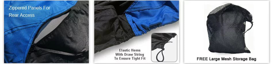 Weatherproof Jet Ski Cover For YAMAHA GP 800R 2001-2005 - BLUE / Black Color - All Weather - Trailerable - Protects from Rain, Sun, UV Rays, And More! Includes Trailer Straps And Storage Bag