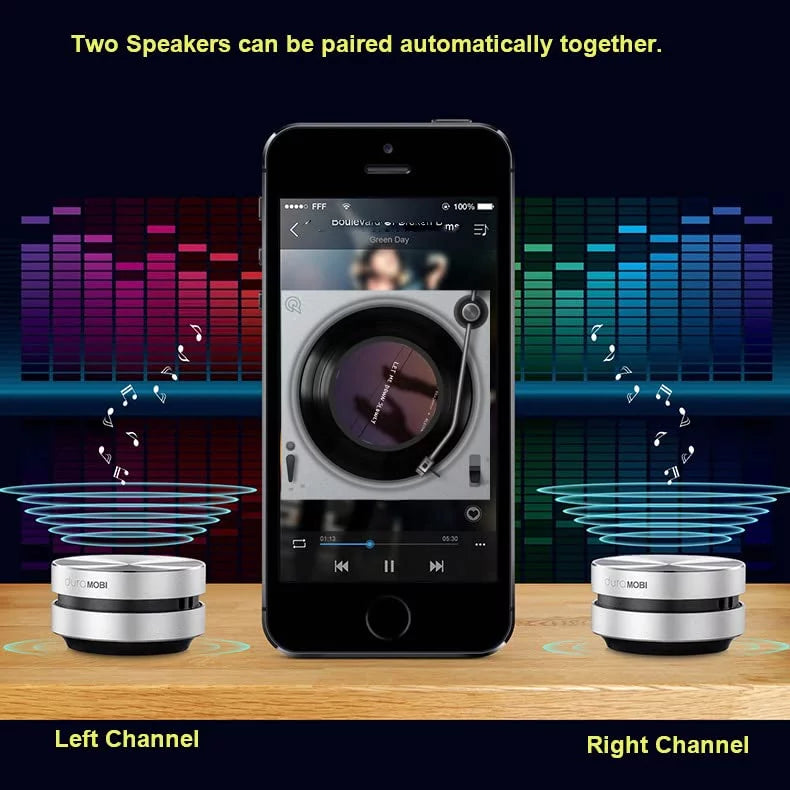 2pcs Humbird Speakers Bone Conduction Speakers Black Portable Wireless Speaker Stereo Mini Speaker 2pcs/pack